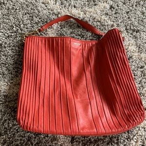 Coach, coral color shoulder bag